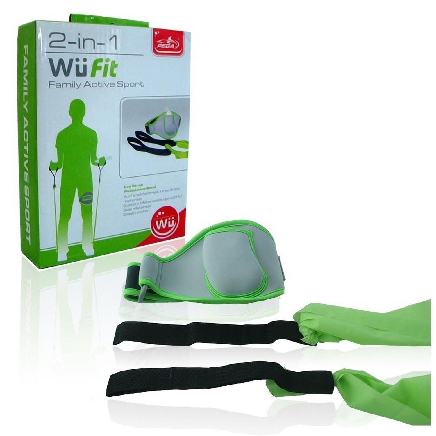 WII 2IN1 EV ACTIVE SPORTS PACK LEG STRAP RESISTANCE BAND