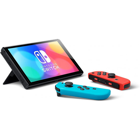 Nintendo Switch – OLED Model w/ Neon Red & Neon Blue Joy-Con