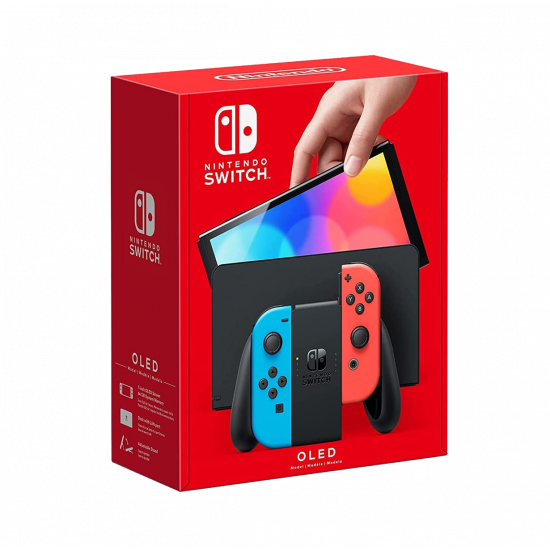 Nintendo Switch – OLED Model w/ Neon Red & Neon Blue Joy-Con