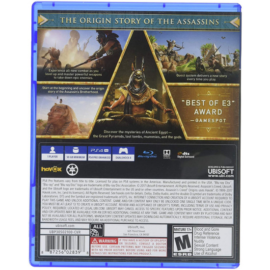 ASSASSINS CREED ORIGINS - PS4 - Arabic - USED ASSASSINS CREED ORIGINS - PS4 - Arabic - USED