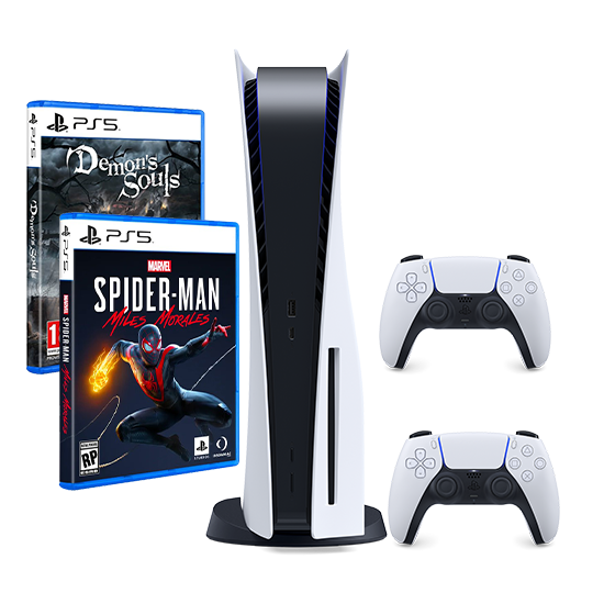 PlayStation 5 & Marvel's Spider-Man: Miles Morales & DualSense Wireless Controller & Demon’s Souls