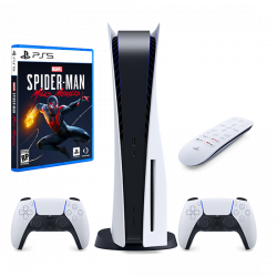 PlayStation 5 & Media Remote PS5 & DualSense Wireless Controller & Marvel's Spider-Man: Miles Morales