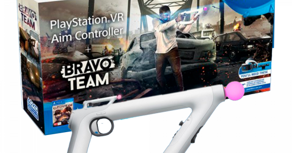 Controle Playstation VR Aim (Pistola) + Jogo Bravo Team - Ps4