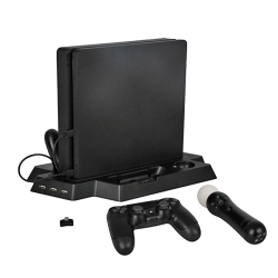 PS4 Slim / PS4 Universal Controller Charger with Cooling Fans, Vertical Stand Dual Controllers Charging Station